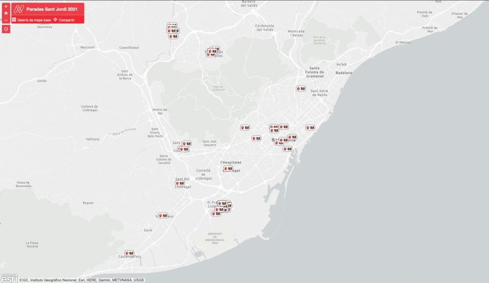 Mapa Sant Jordi 2021